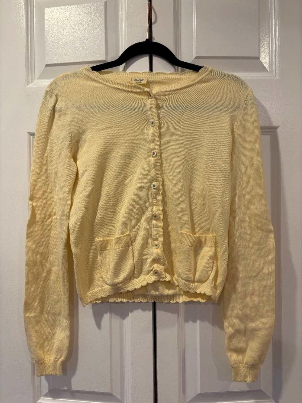 Pastel Yellow Button Up Sweater